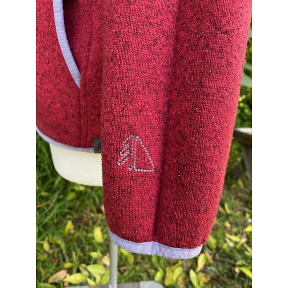 LL Bean Heathered Red 1/4 Snap Sweater Fleece Pullover Size Large MSRP $89 - Picture 8 of 10